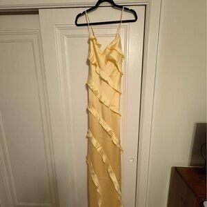 Butter Yellow Show Me Your Mumu Wedding Guest or Brudesmaid Ruffle Dress XL
